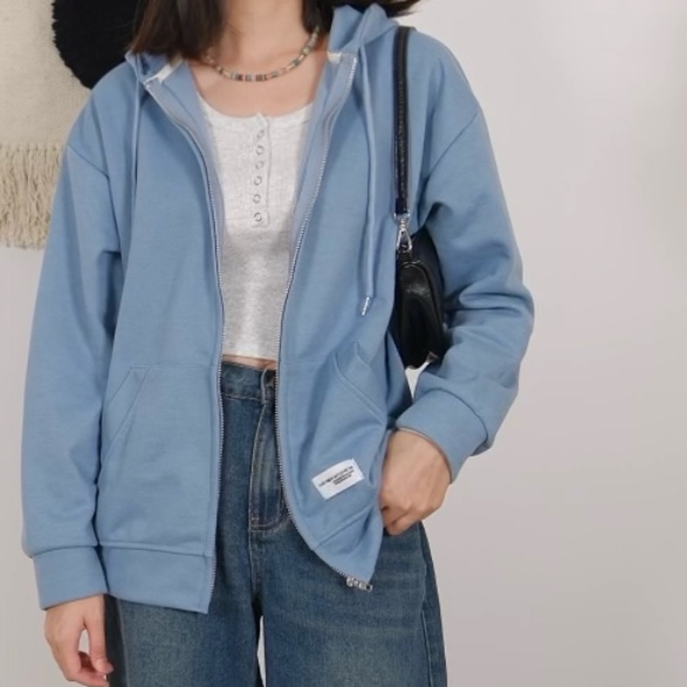 Blue zip up hoodie